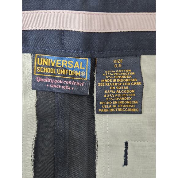Girls Universal School Uniform Pants Size 8.5 Navy Blue New With Tags - Picture 3 of 6